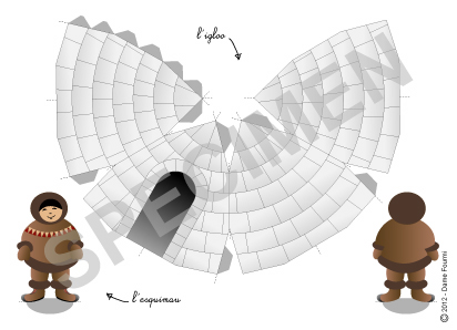 carte postale d'un igloo