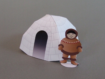 carte postale d'un igloo