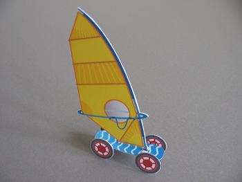Char à voile miniature