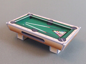 carte postale billard américain