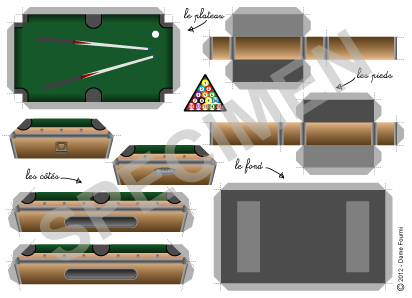 carte postale billard