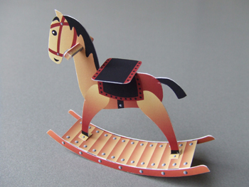Cheval à bascule miniature
